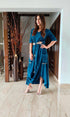Teal Blue Dress With Belt